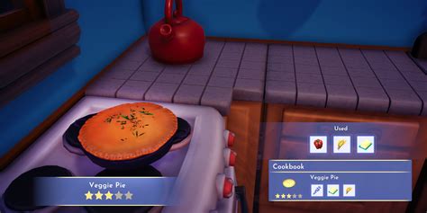 When at a cooking stove, you’ll see an interface that allows you to select a particular recipe. . Disney dreamlight valley veggie pie